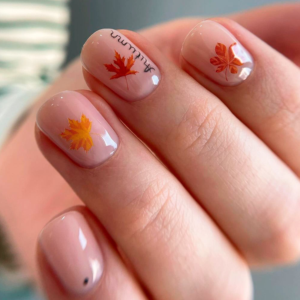 Fall Leaves on Nails