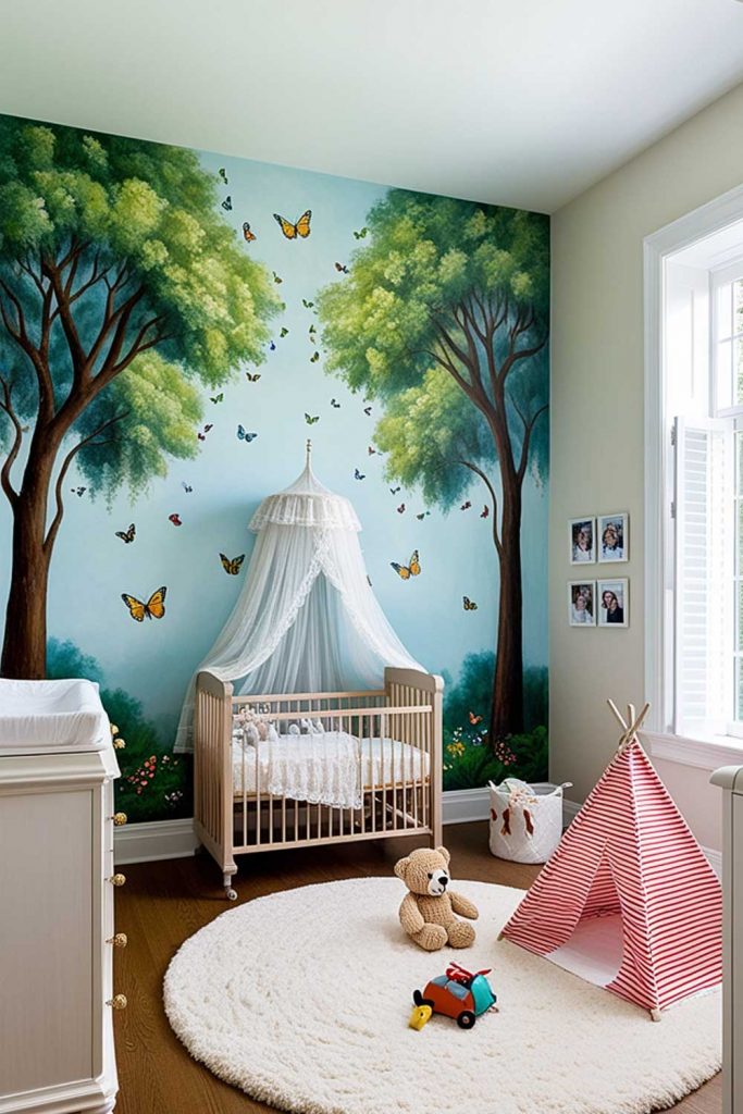 Trees with Butterflies on the Wall