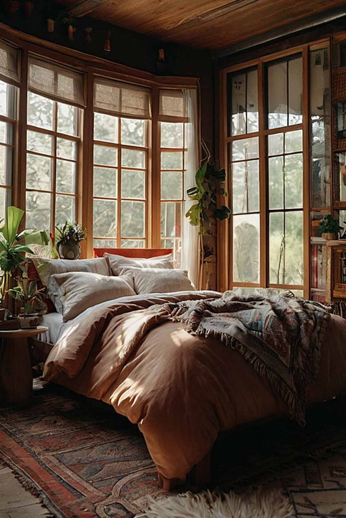 Bohemian Bedroom with Natural Light