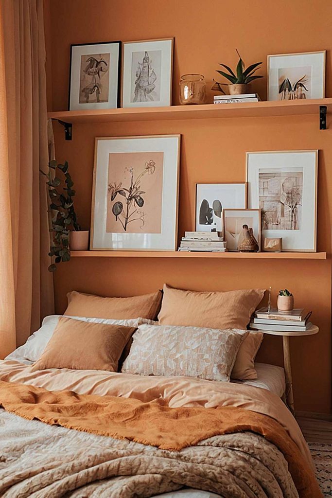 Pastel Orange Boho Room