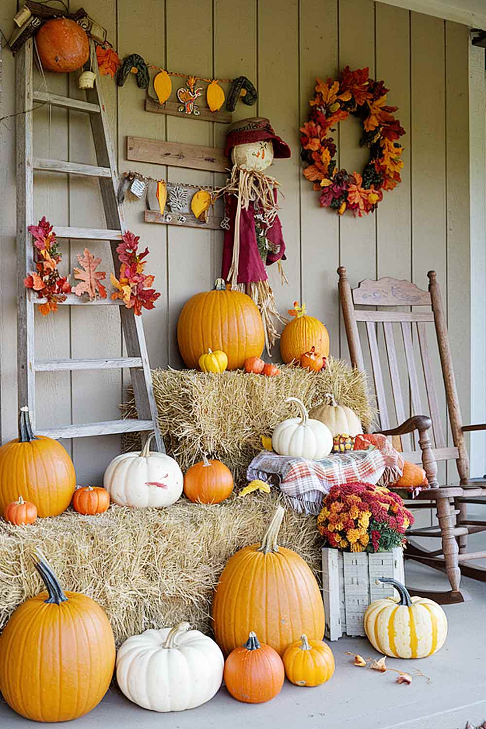 Autumn Front Porch Decor Idea