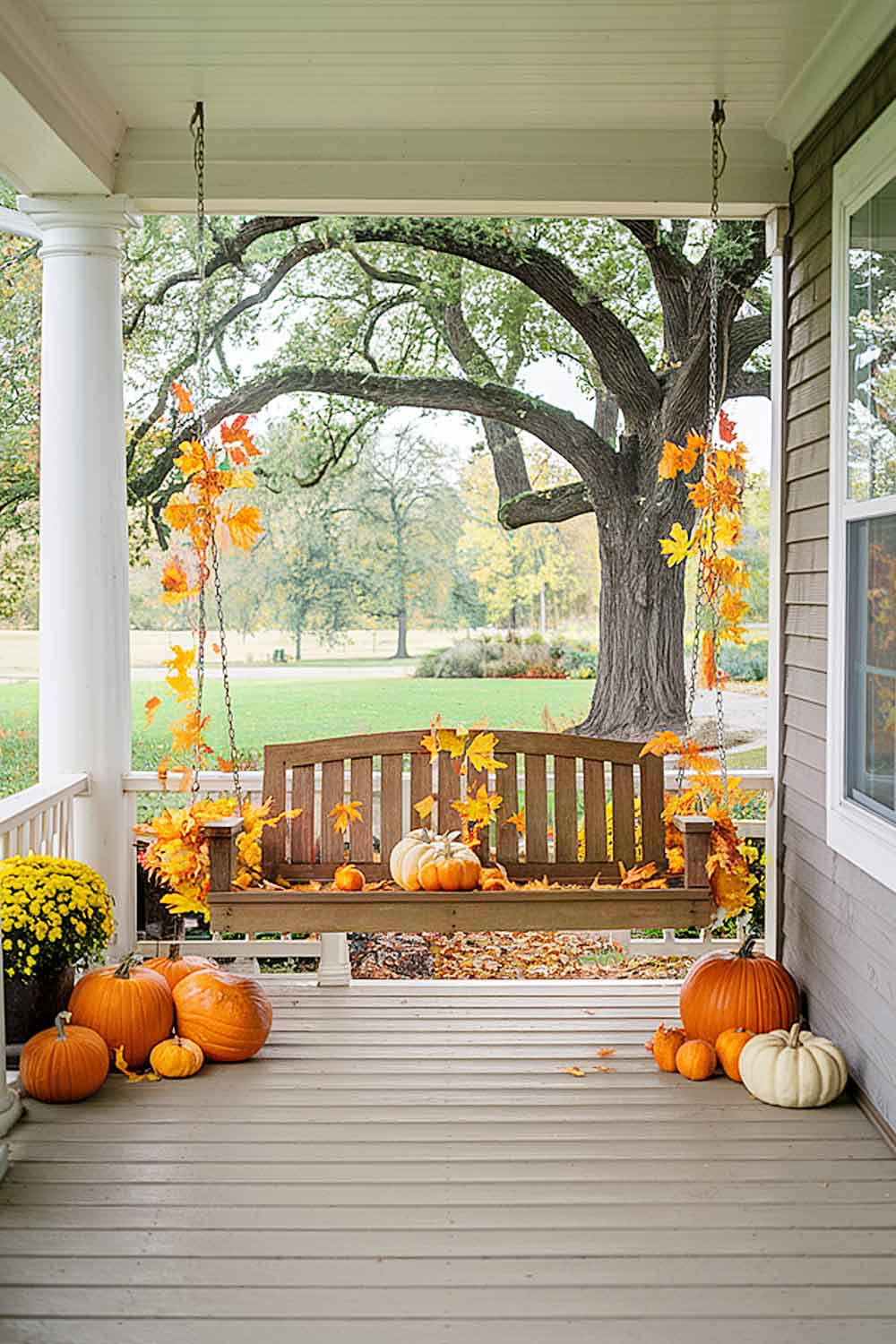 Swing Front Porch Decor Idea