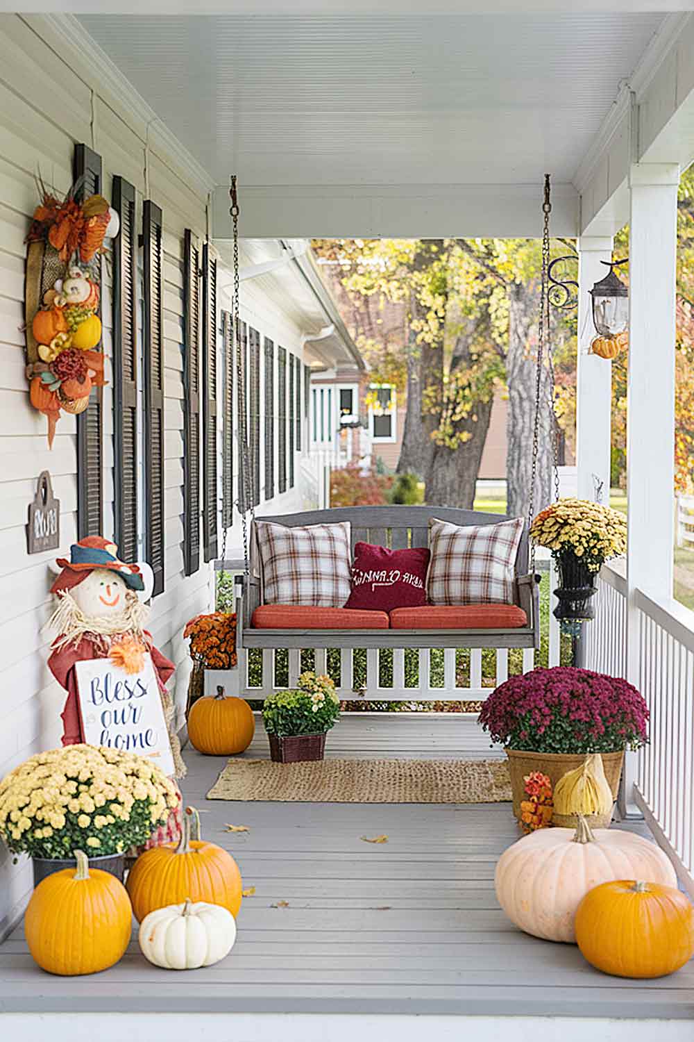 Fall Theme Patterns Swing Decor