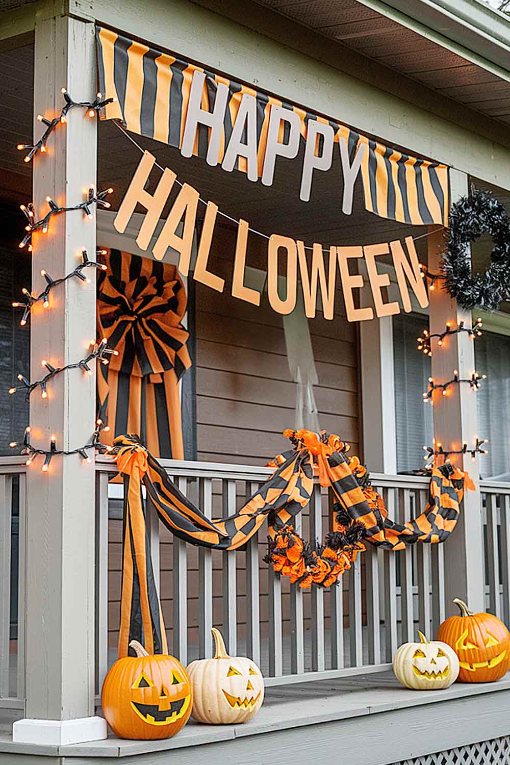 Happy Halloween Front Porch Decoration