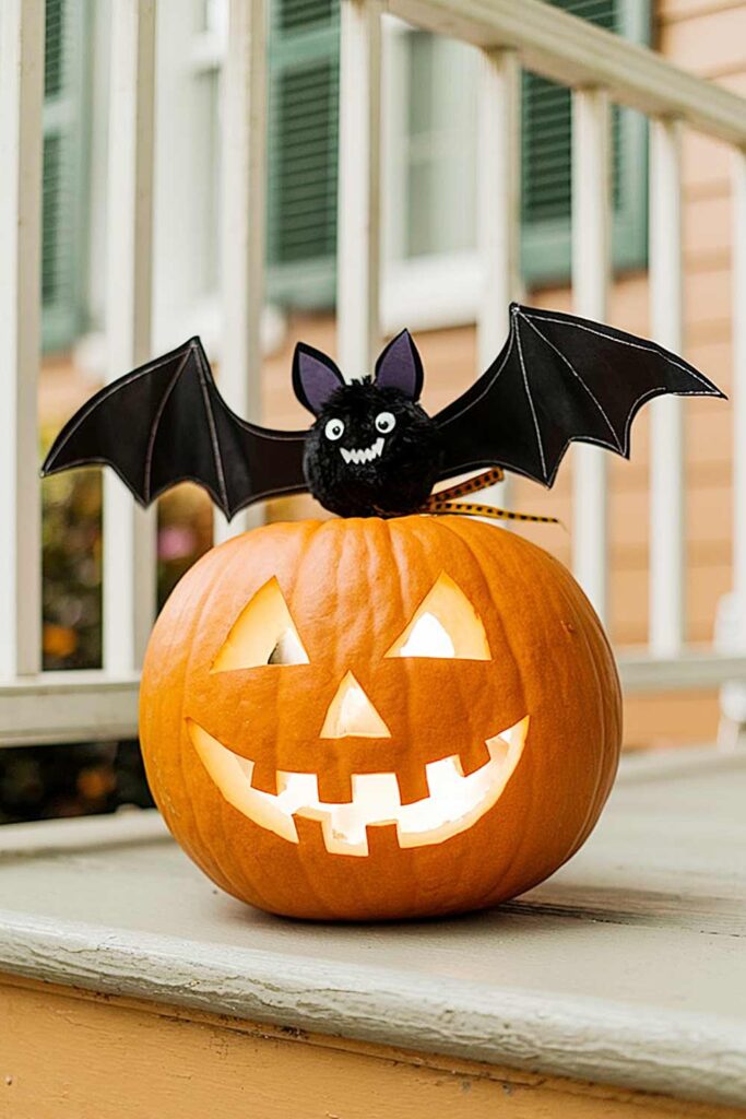 Pumpkin with a Bat