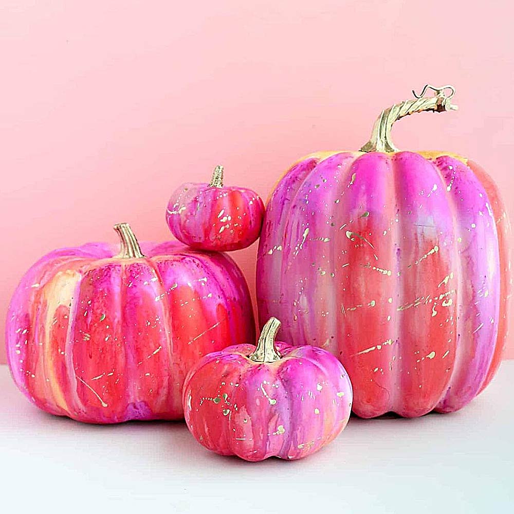 Pink Pumpkins Decor