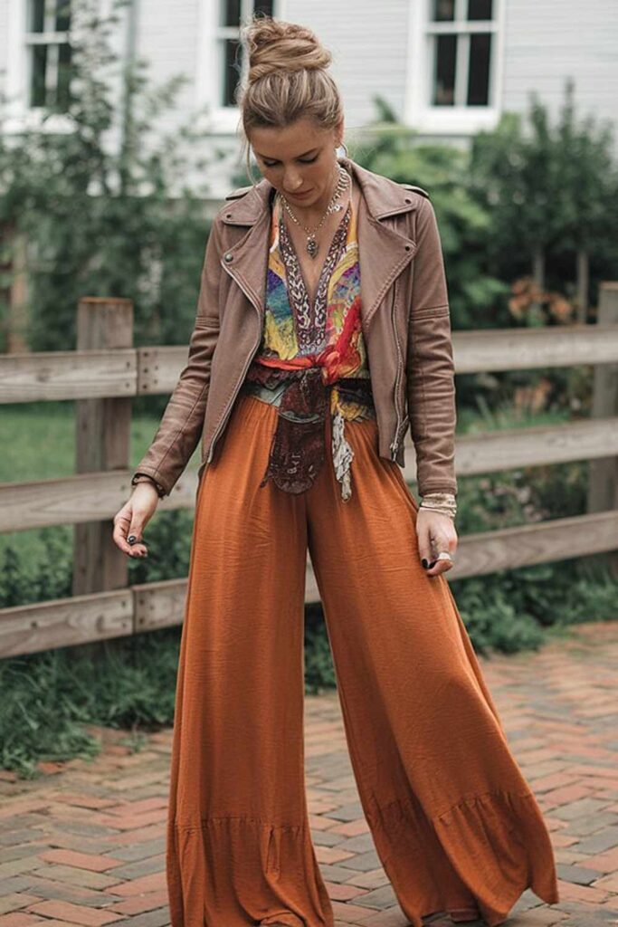 Palazzo Pants with Boho Top