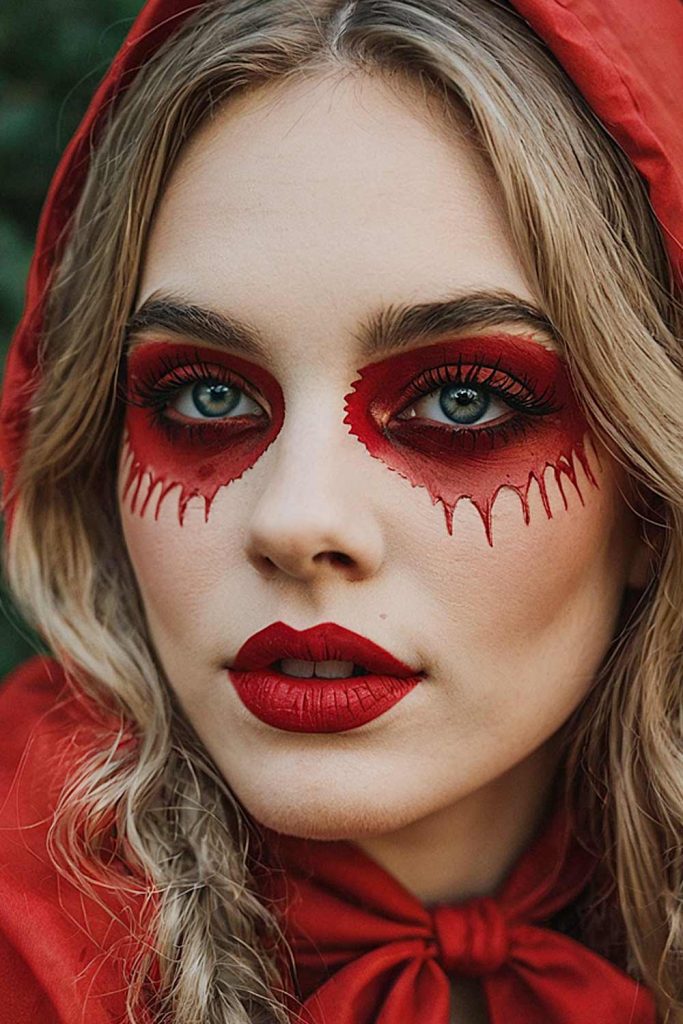 Bloody Red Riding Hood Makeup Idea