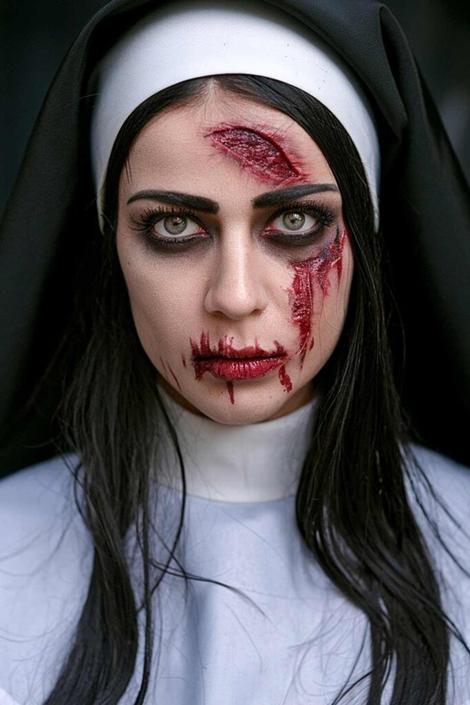 Bloody Nun Makeup