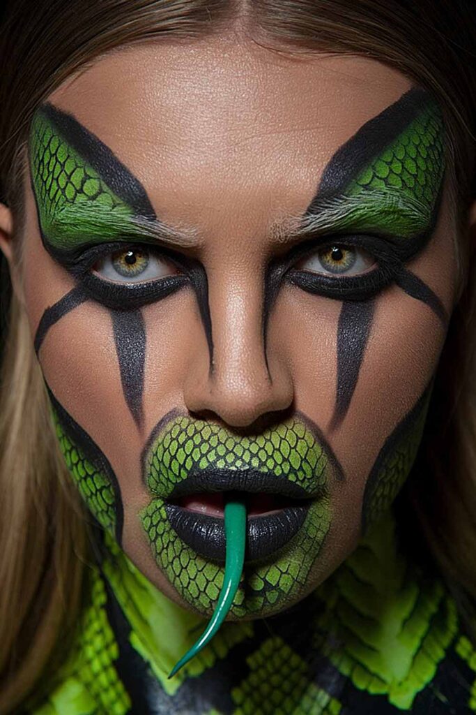 Snake Animal Makeup Idea for Halloween