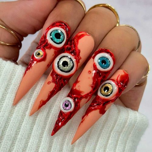 Extraordinary Halloween Ideas For Extended Nails