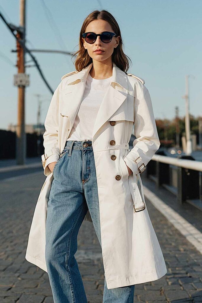 How to Wear a White Trench Coat