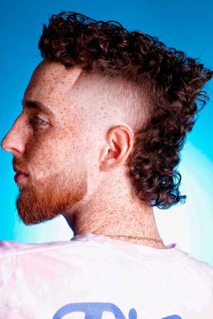 Faded Mullet #curlyhairmen #hairstylesforcurlyhair #menscurlyhairstyles