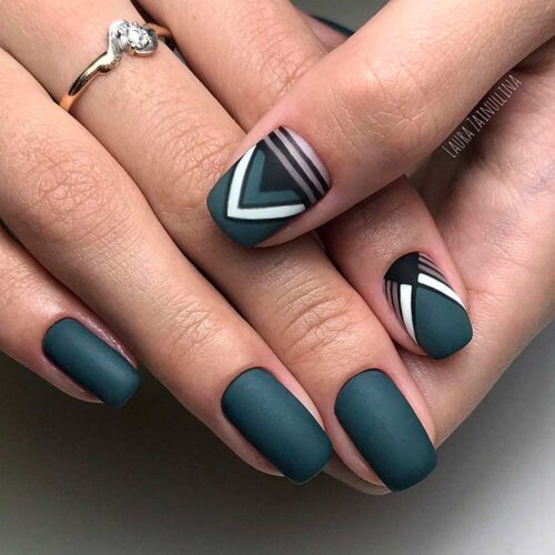 Matte Grey Nails Designs