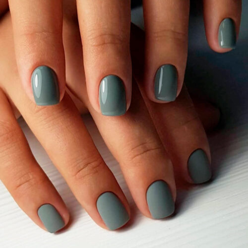 Light Grey Colored Nails