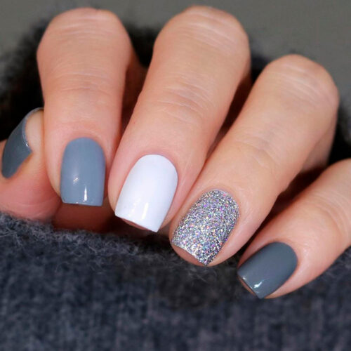 Various Shades of Grey Nail Designs