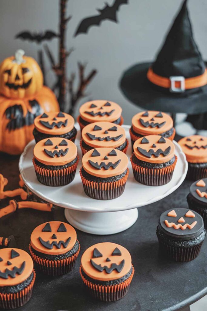 Jack O Lantern Halloween Cupcakes