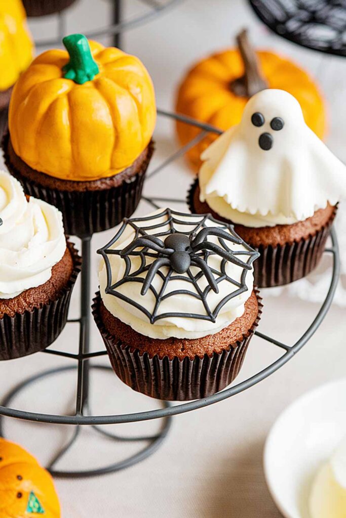 Cupcake with Spider for Halloween