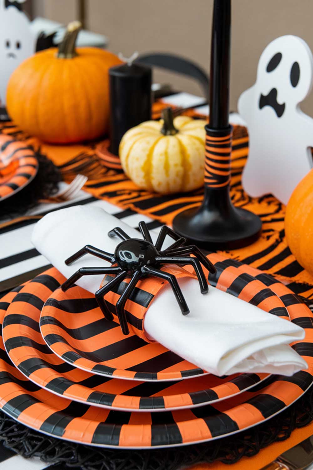 Halloween Napkin Ring with Spider