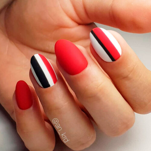 Matte Red Nails For A Classy Look