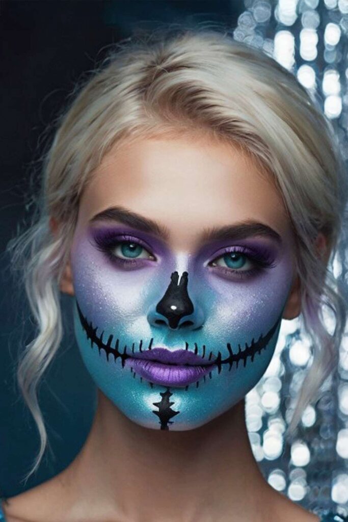 Glitter Skeleton Makeup Ideas