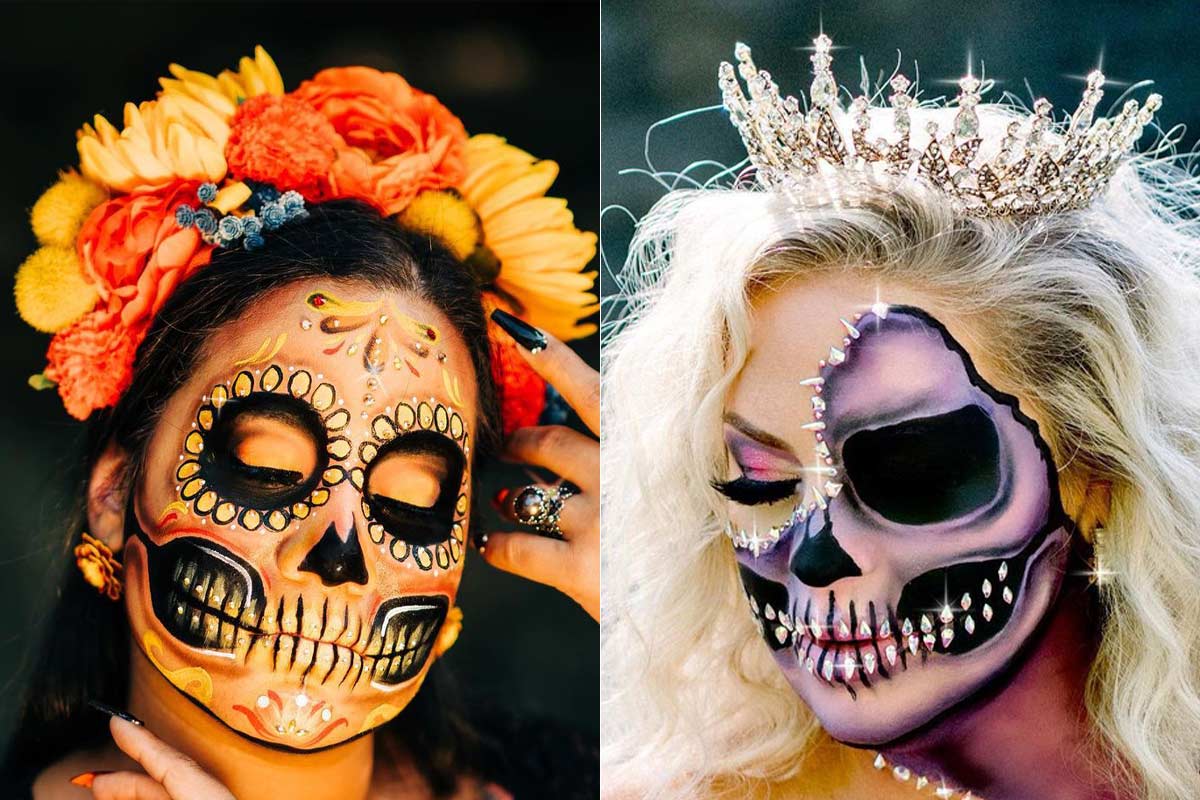 55 Really Cool Skeleton Makeup Ideas To Wear This Halloween