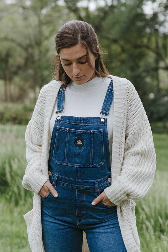 Cardigan with Overall Outfits