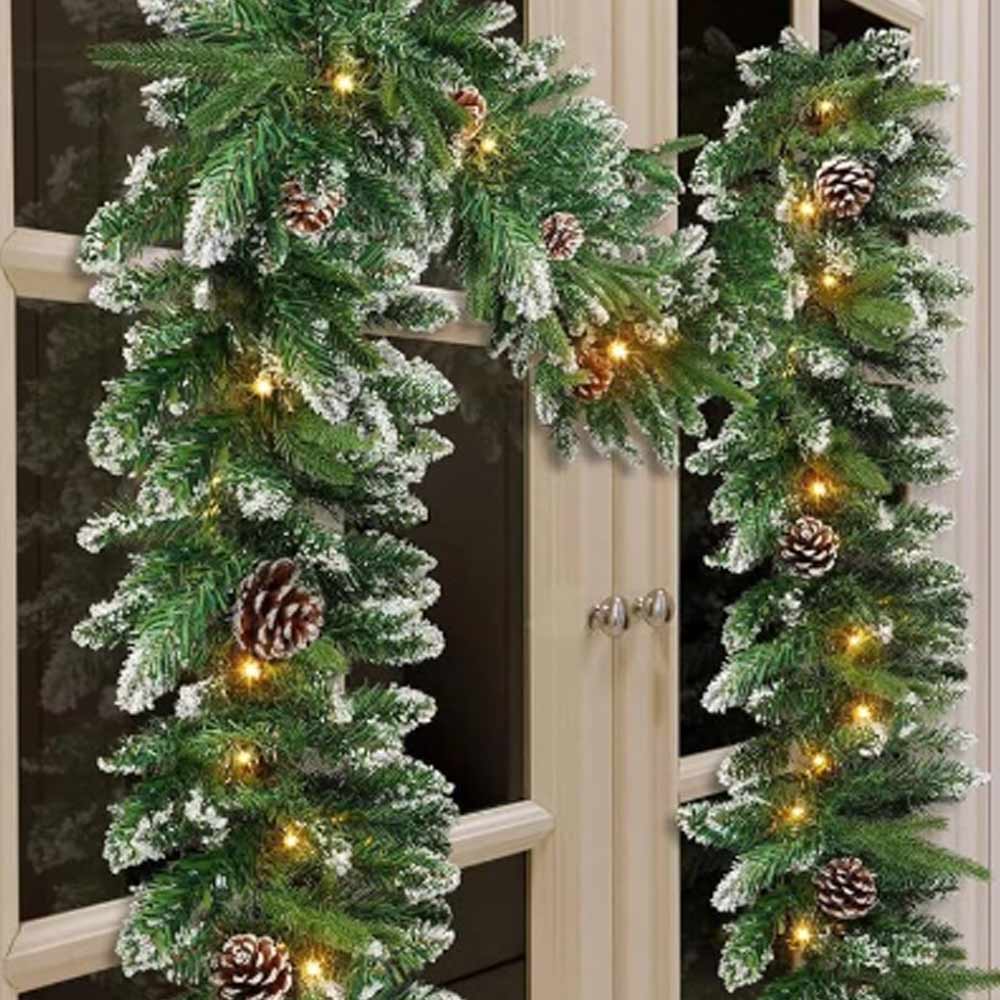 Battery Operated with 8 Lighting Modes Christmas Garland