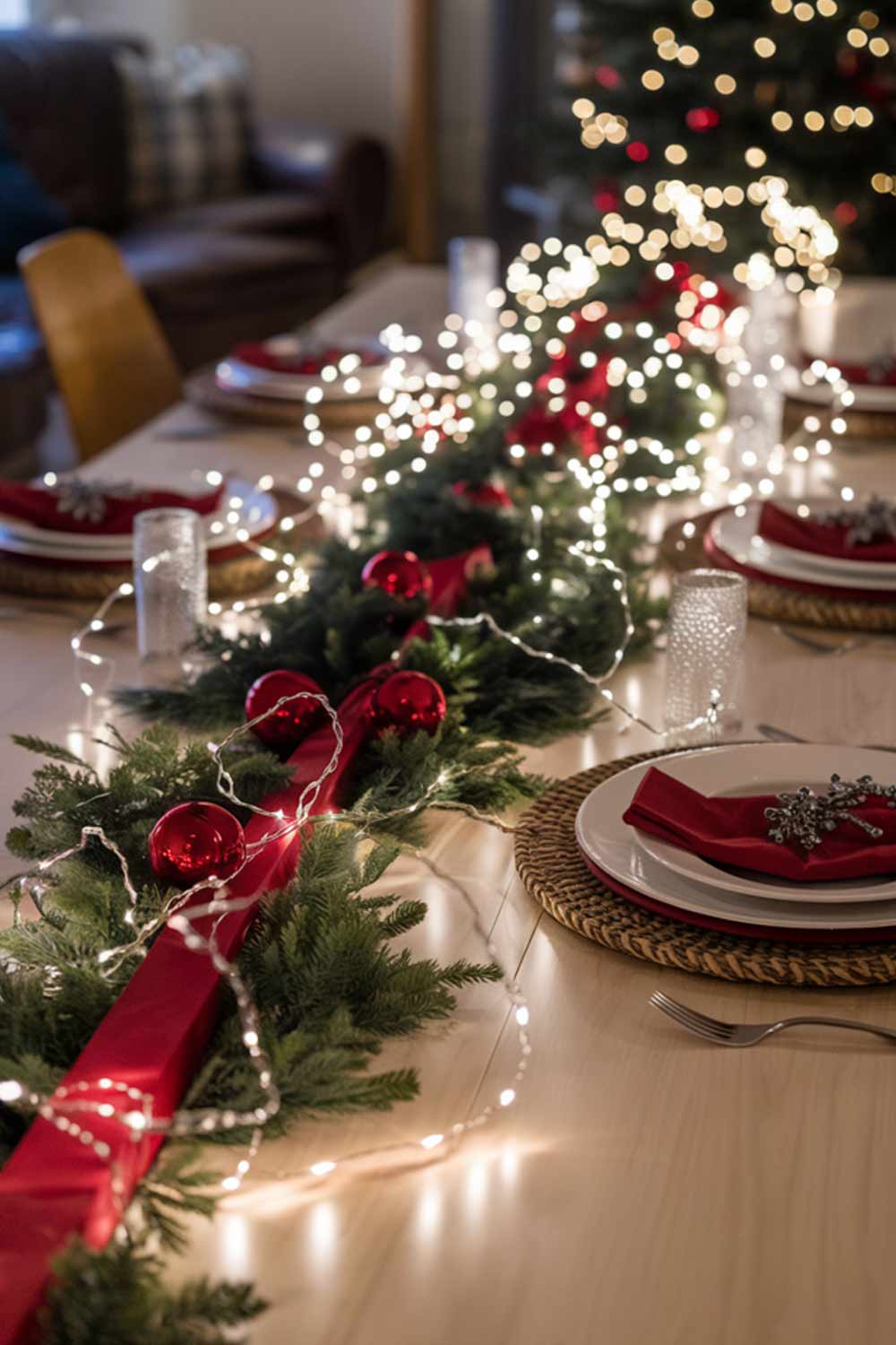 Christmas Diner Table Decoration