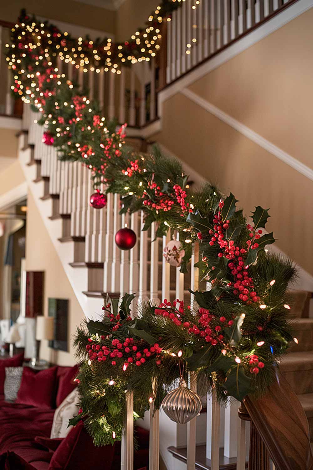 Stairs Decoration with Garlands