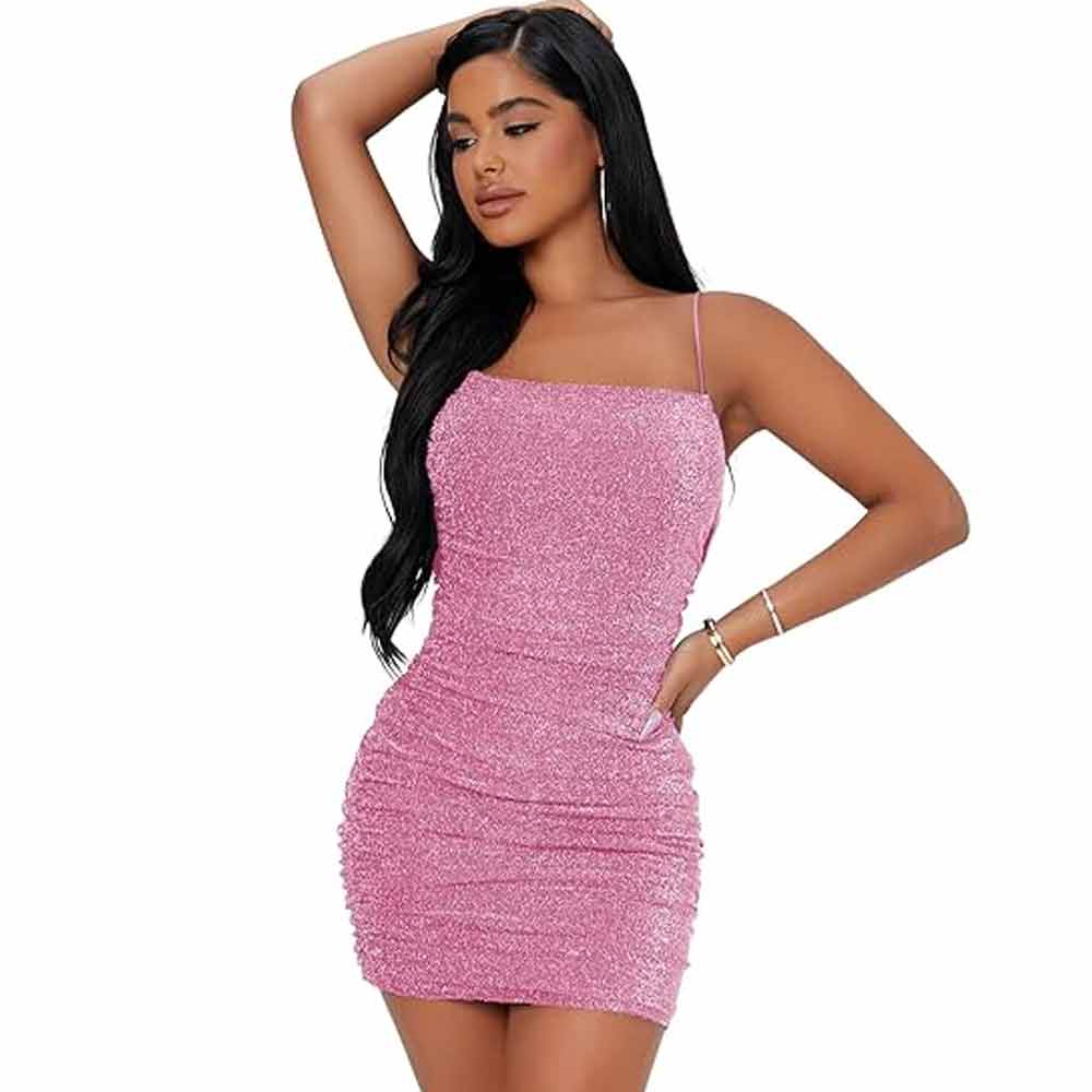 Glitter Sleeveless Bodycon Mini Dress