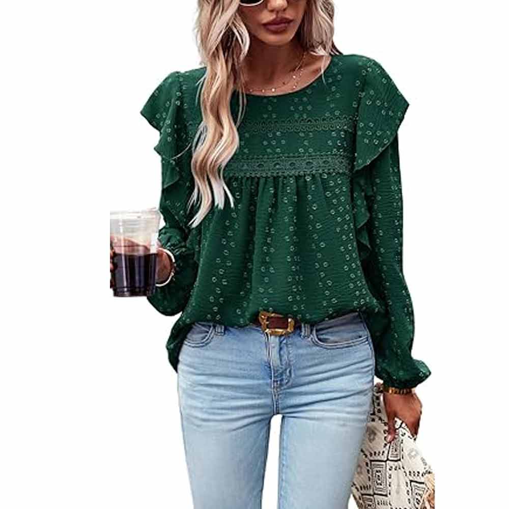 Ruffled Long Sleeve Blouse