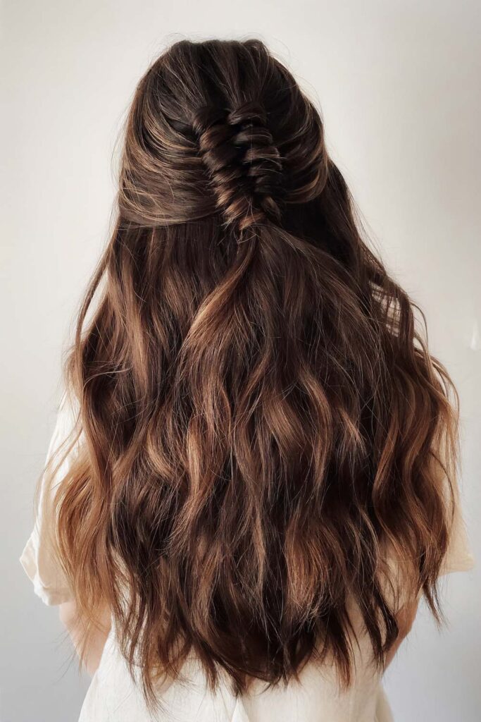 Winter Half-Updo For Long Hair