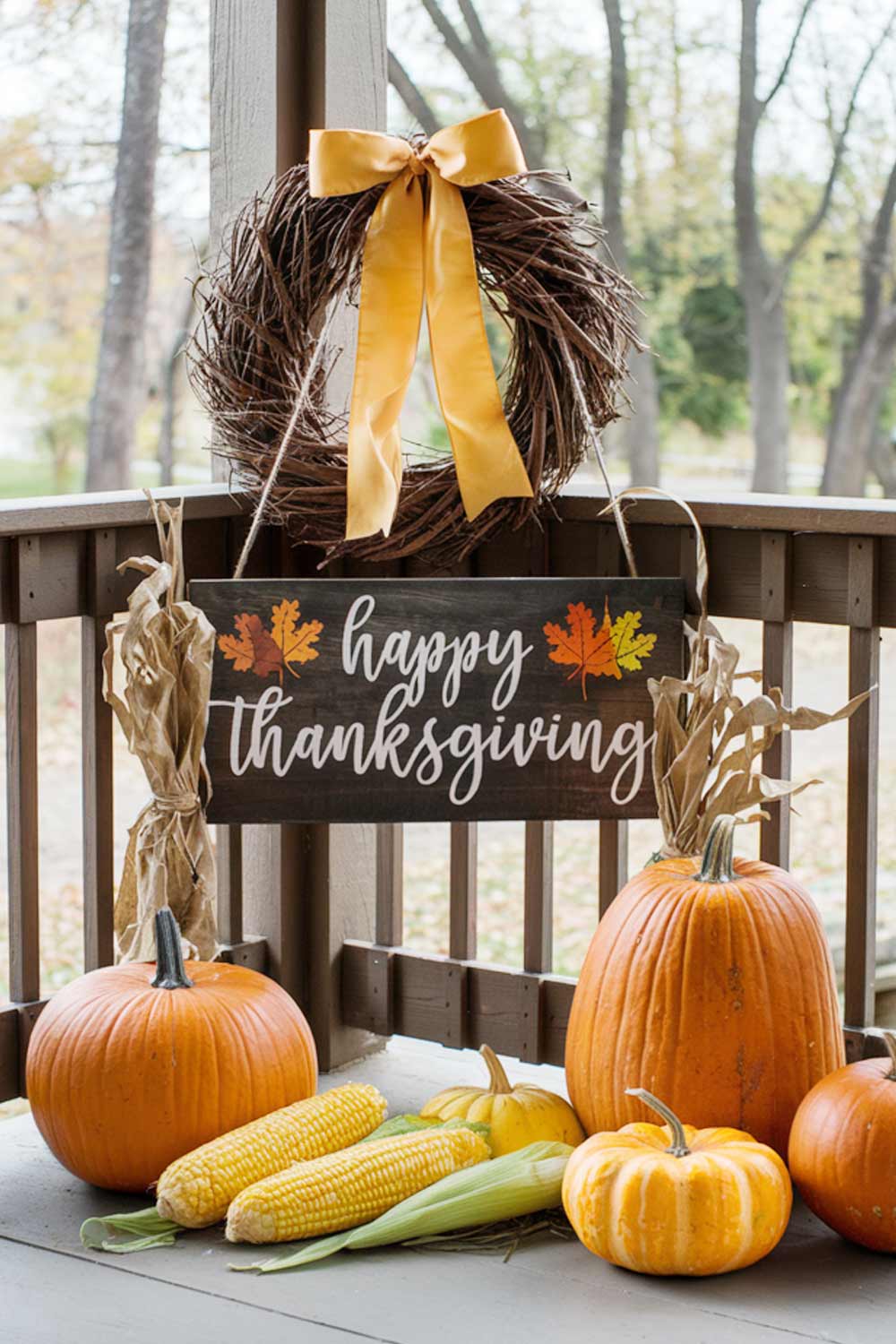 Happy Thanksgiving Front Porch Decoration