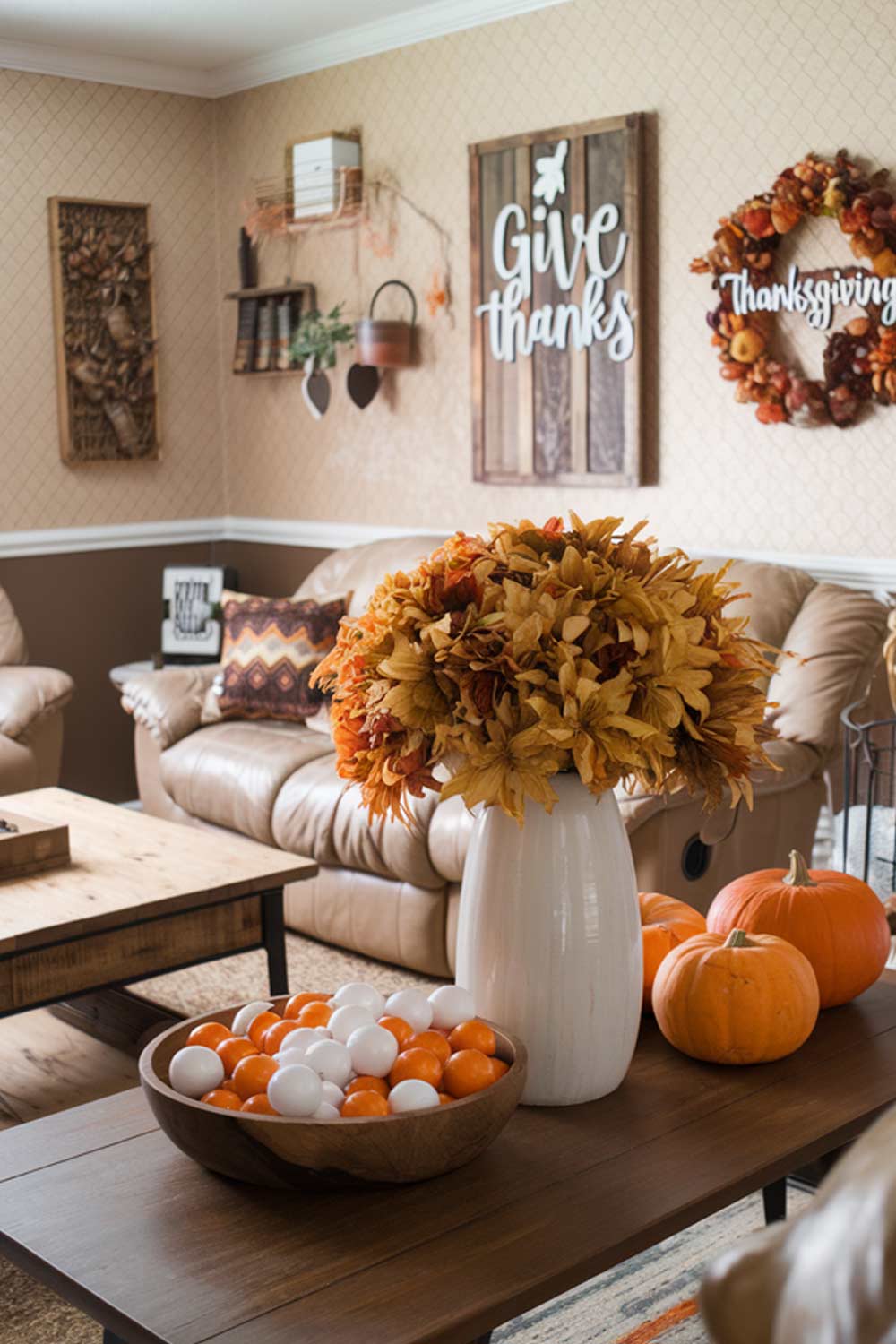 Thankgiving Day Theme Living Room Decor