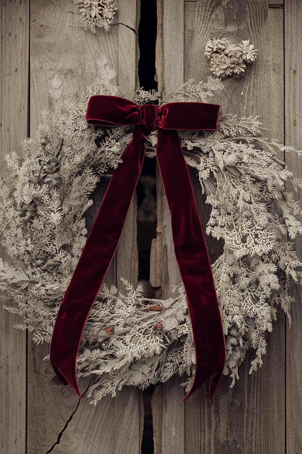 Christmas Wreath with a Velvet Bow