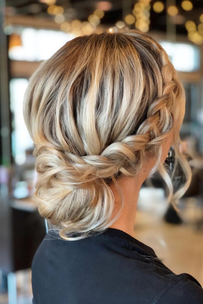 Braided Updo For Christmas Party