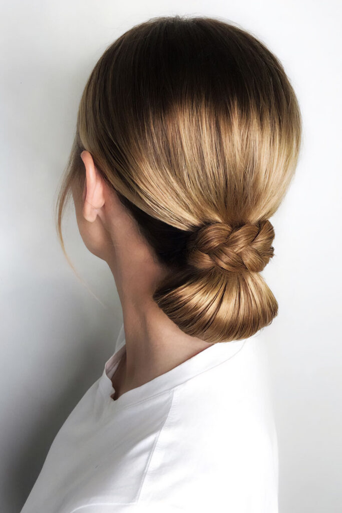 Polished Look With Braid and Knot