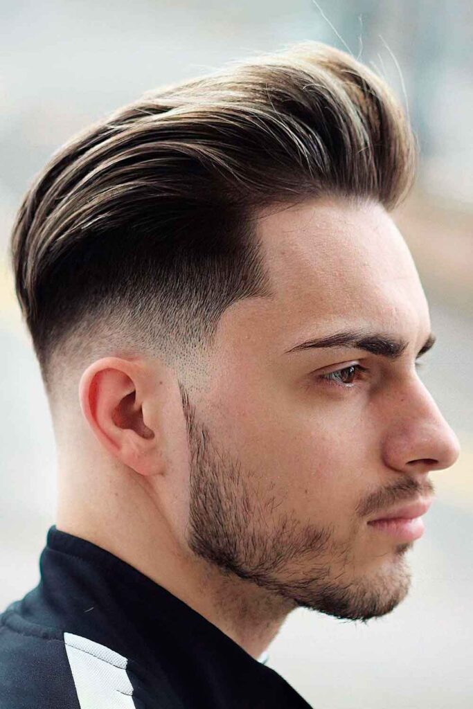 Brushed Back Undercut #mensmediumhircuts #mediumlengthhairstylesmen 