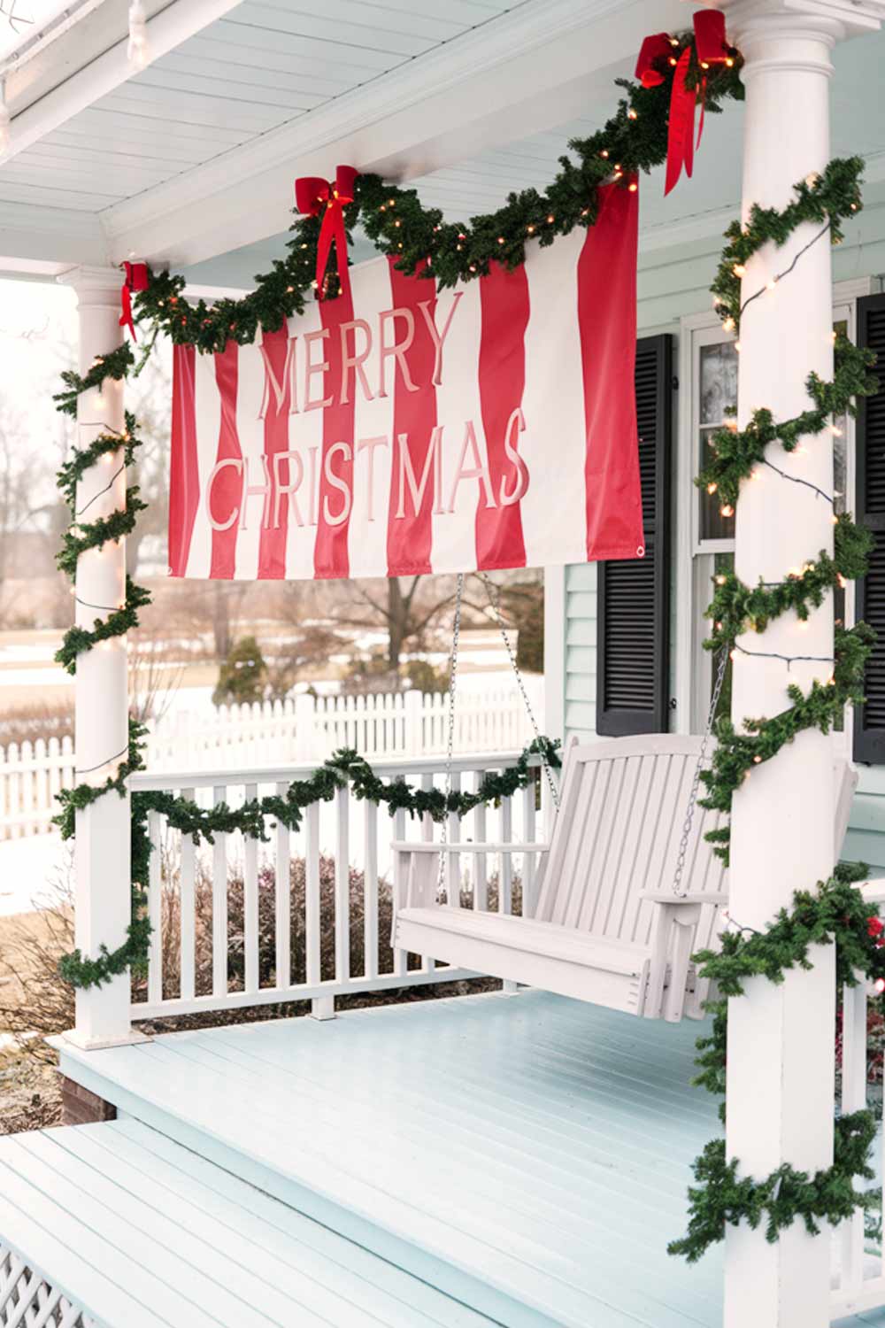 Front Porch Decoration for Christmas