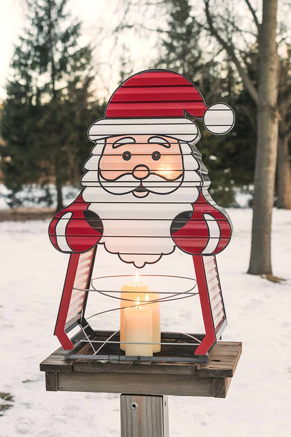 Santa Candle Decor