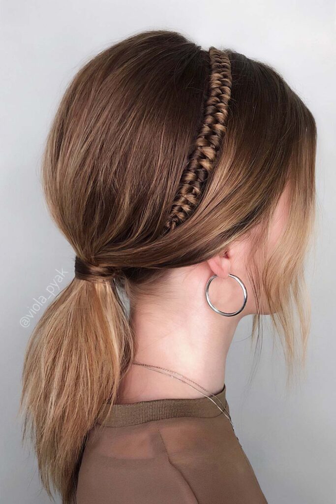 Braided Crown Ponytail