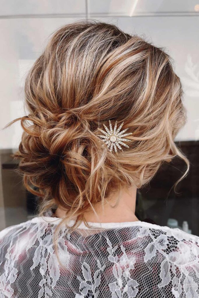 Messy Updo For Christmas