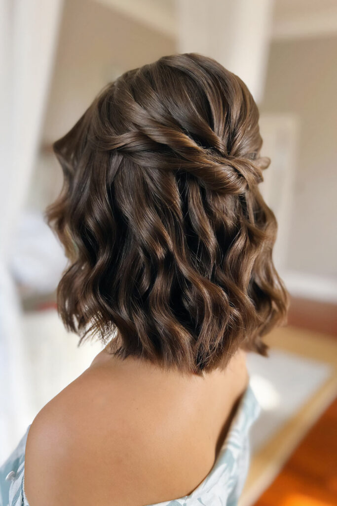 Half Updo for Short Bob