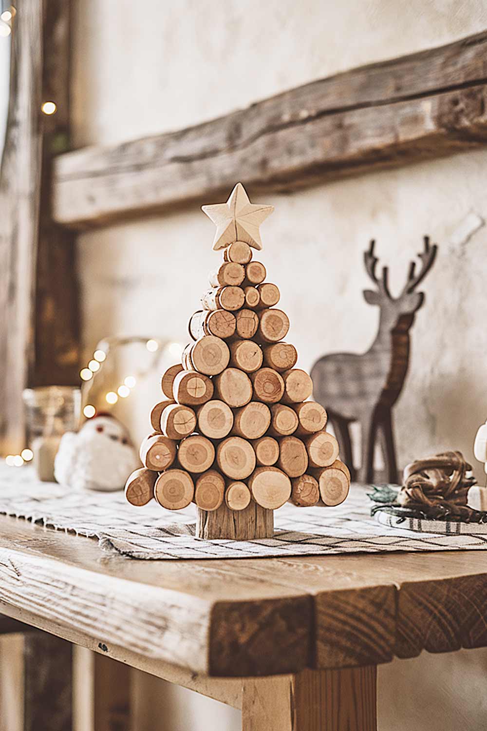 Wooden Table Christmas Tree