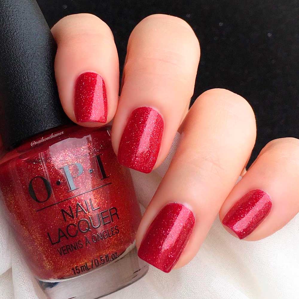 Cherry-Red Nails