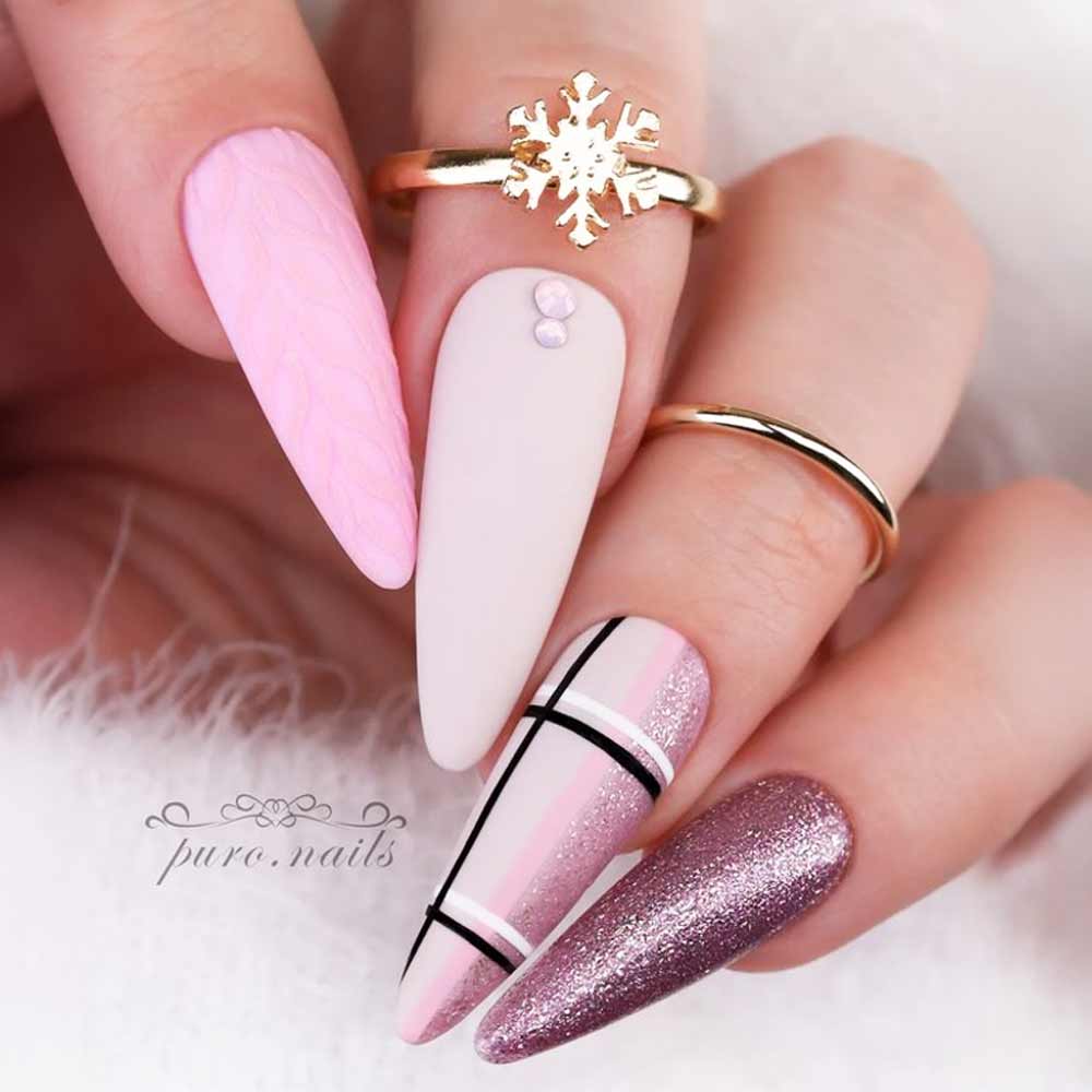 Shimmery Mauve Nails