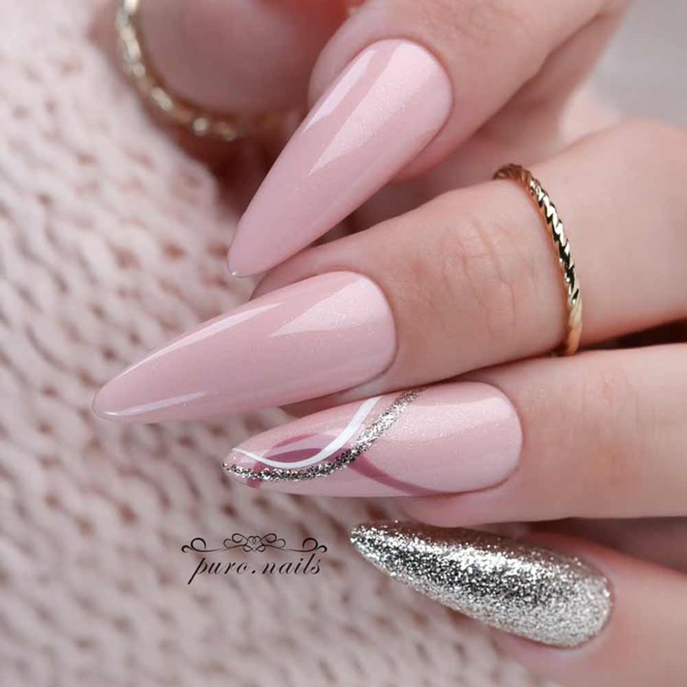 Shimmery Mauve Nails