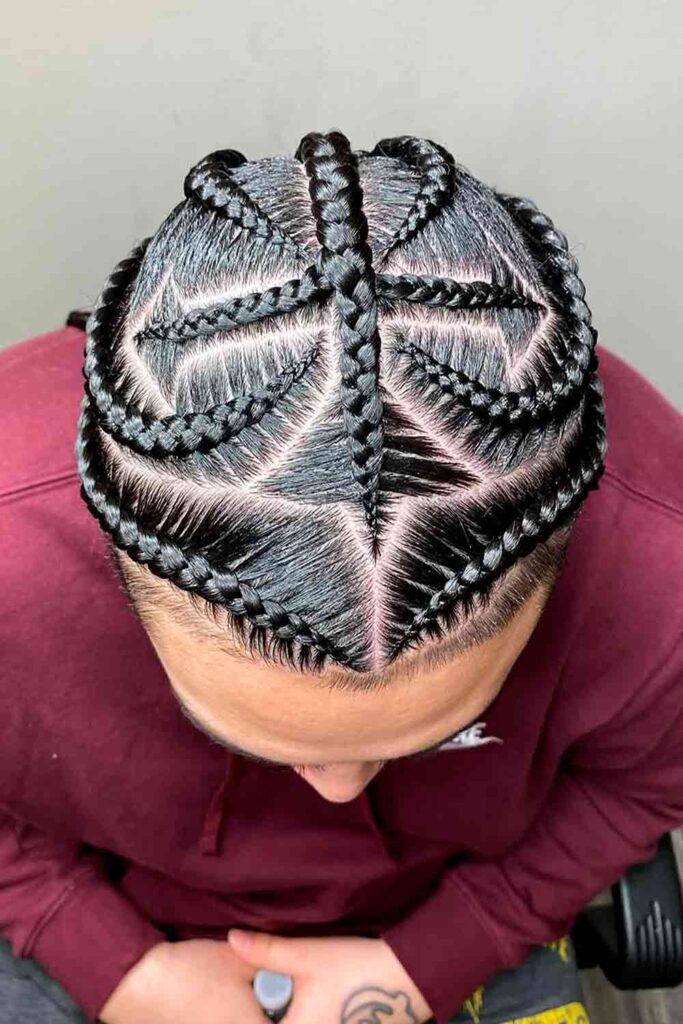 Cornrows Hair Design #braidsformen #mensbrids