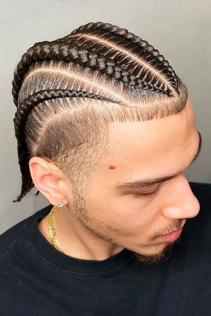 Four Braids Undercut #braidsformen #mensbrids